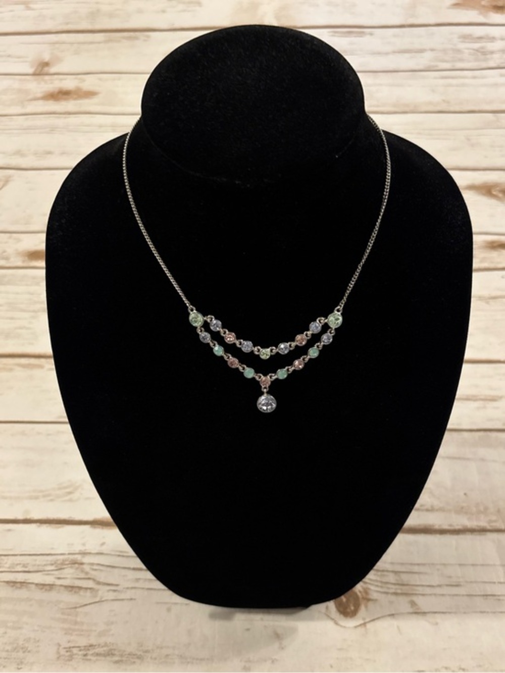 Givenchy Multi-Strand Pastel Crystal Necklace